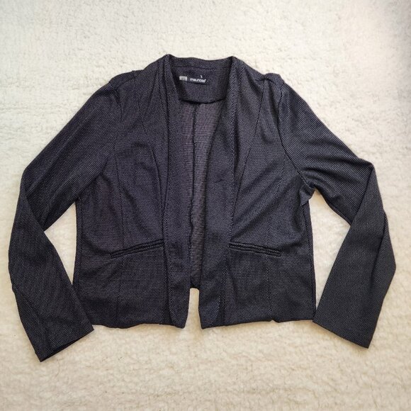 Maurices Blazer Jacket 2XL black white Polka Dot Office Casual Career Long Slv - Picture 1 of 7